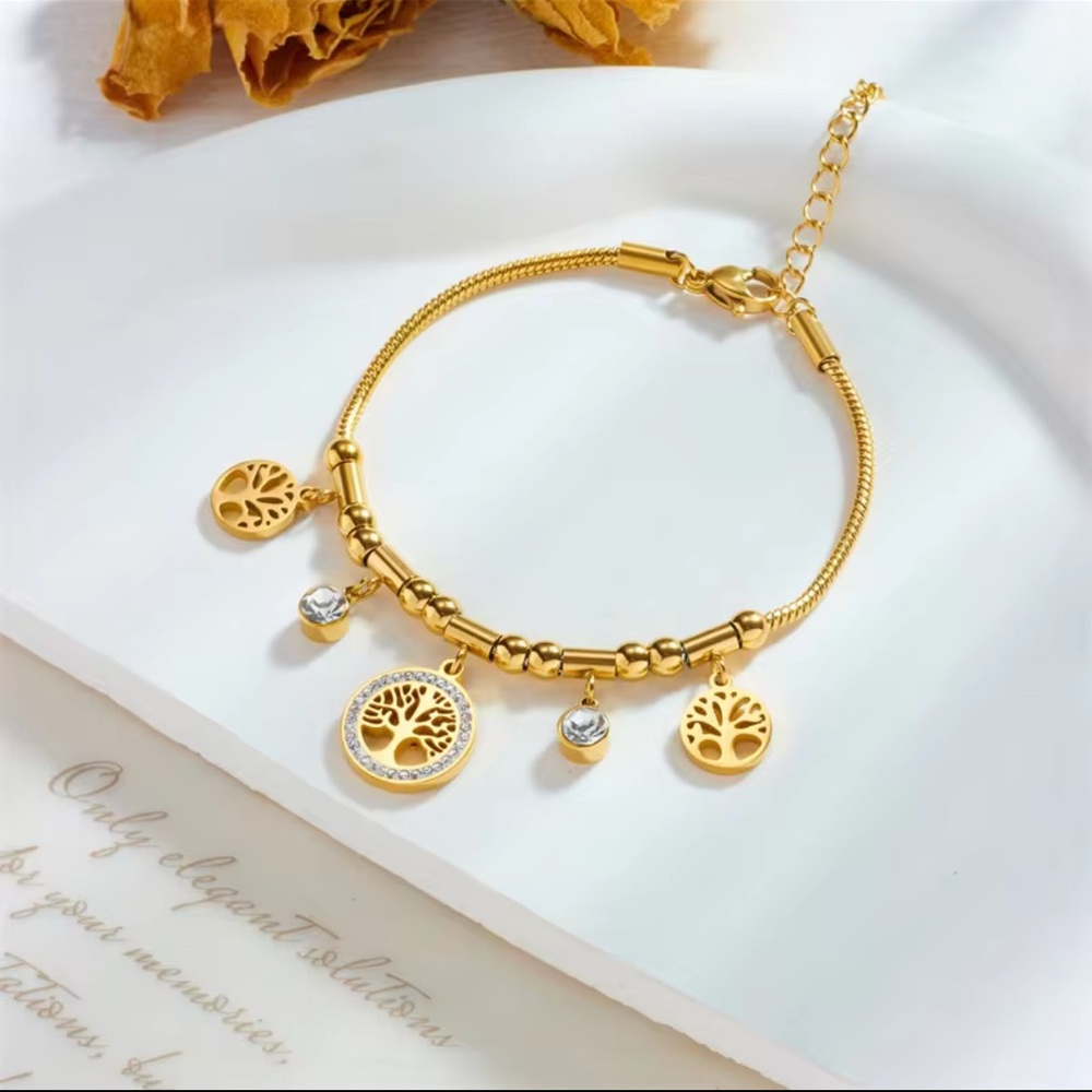 18k gold plated stainless steel bracelet
